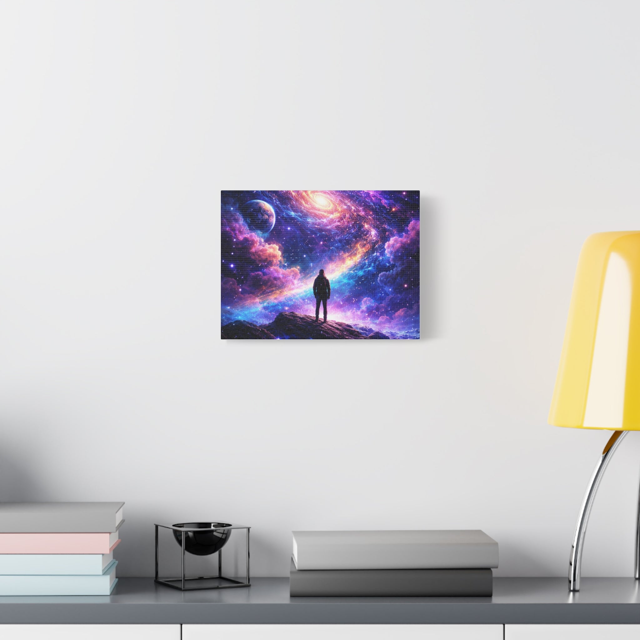Cosmic Wanderer Matte Canvas Print — Stretched 1.25" Galaxy Wall Art